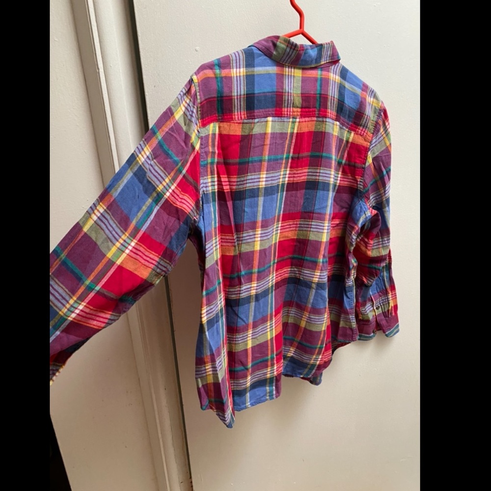 Chaps button down multicolored long sleeve - Picture 3 of 4